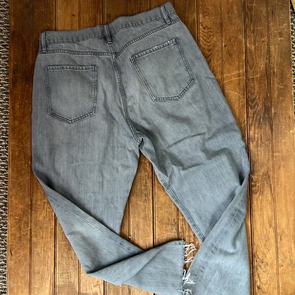 Frame women’s Le Jane Crop Denim Light Gray wide leg high rise Jeans size 31 - Picture 9 of 9